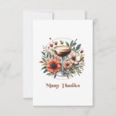 Mocha Mousse Espresso Martini Bruiloftsfotoshoot Bedankkaart (Voorkant)