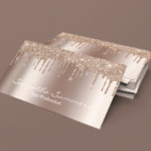 Mocha Mousse Faux Glitter Visitekaartje