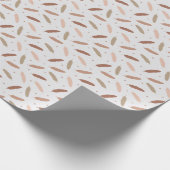 Mocha Mousse Feathers Cadeaupapier (Hoek)