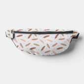 Mocha Mousse Feathers Fanny Pack Heuptasje (Liggend)
