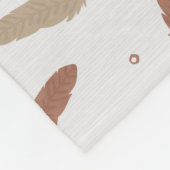 Mocha Mousse Feathers Fleece Blanket (Hoek)
