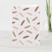 Mocha Mousse Feathers Greeting Card Kaart (Voorkant)