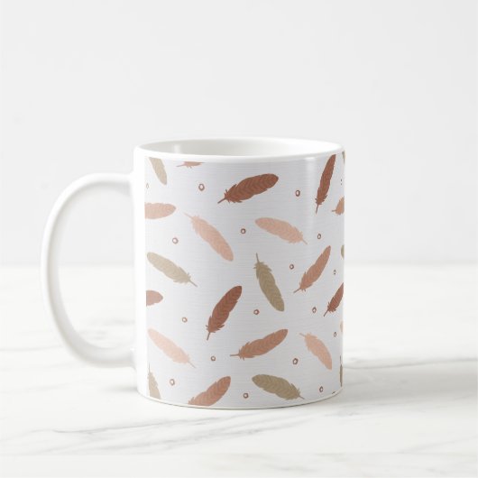 Mocha Mousse Feathers Mug Koffiemok (Links)
