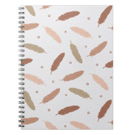 Mocha Mousse Feathers Spiral Notebook Notitieboek