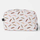 Mocha Mousse Feathers Toiletry Bag Toilettasje (Voorkant)