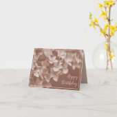 Mocha Mousse Floral Verjaardag Kaart (Gele Bloem)