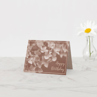 Mocha Mousse Floral Verjaardag Kaart