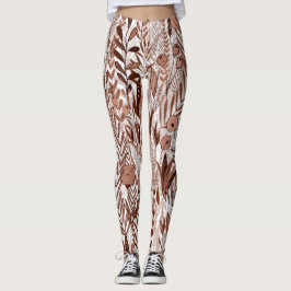 Mocha Mousse Garden Leggings
