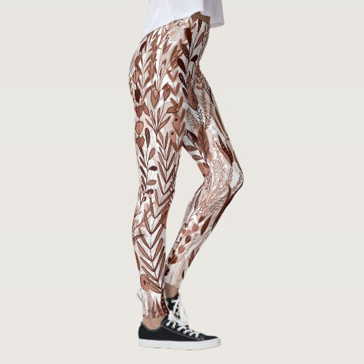 Mocha Mousse Garden Leggings (Rechts)
