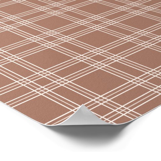 Mocha Mousse Gingham Poster (Hoek)