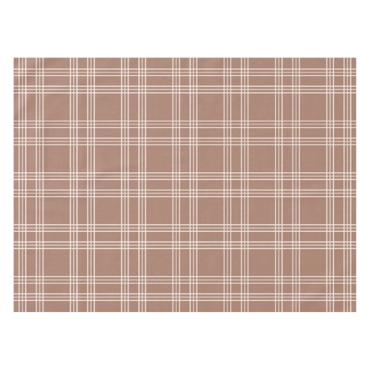 Mocha Mousse Gingham Tafelkleed (Voorkant (Horizontaal))