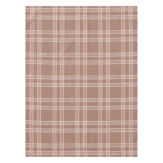 Mocha Mousse Gingham Tafelkleed (Voorkant)