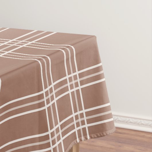 Mocha Mousse Gingham Tafelkleed (Voorbeeld)
