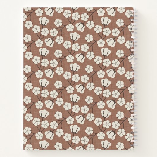 Mocha Mousse - Katoenbloem Notitieboek (Achterkant)