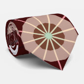 Mocha Mousse Kleuren Geometrische Patroon Stropdas (Opgerold)