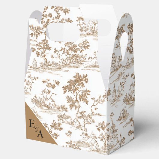 Mocha Mousse / Koper Toile, Bedankdoosjes (Geopend)