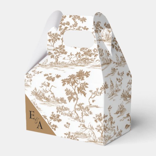 Mocha Mousse / Koper Toile, Bedankdoosjes (Voorkant Zijde)