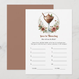 Mocha Mousse Liefde is in de maak Bruids douche sp Kaart