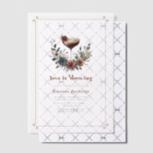 Mocha Mousse "Love is Brewing" Vrijgezellenfeest F Vellum Uitnodigingen (Offset (Uitnodiging))