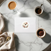 Mocha Mousse "Love is Brewing" Vrijgezellenfeest Ronde Sticker