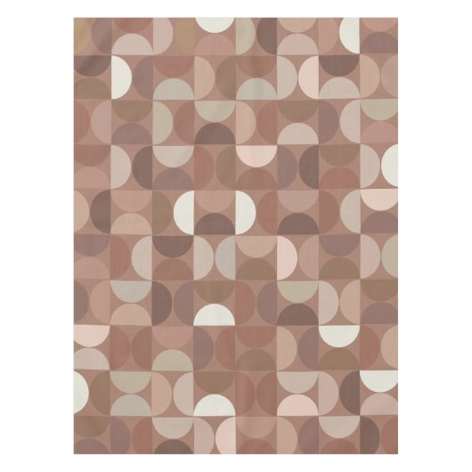 Mocha Mousse Mid Century Modern Tafelkleed (Voorkant)