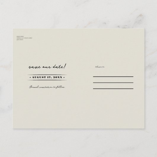 Mocha Mousse Moderne Botanische Bloemen Bewaar de Aankondigingskaart (Achterkant)