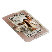 Mocha Mousse Moderne Botanische Bloemen Bewaar de  Magneet (Rechterzijde)