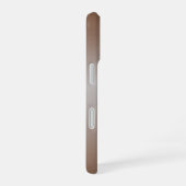 Mocha Mousse Nep glitter Monogram  iPhone 16 Hoesje (Rechterkant)