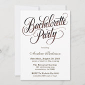 Mocha Mousse Paint Calligraphy Bachelorette Party Kaart (Voorkant)