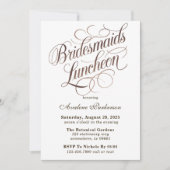 Mocha Mousse Paint Kalligrafie Bruidsmeisjes Lunch Kaart (Voorkant)