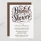 Mocha Mousse Paint Kalligrafie Brunch & Bubbly Kaart (Voorkant / Achterkant)