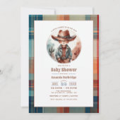 Mocha Mousse Rustiek Western Cowboy Baby shower Kaart (Voorkant)