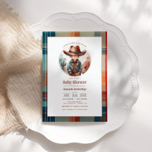 Mocha Mousse Rustiek Western Cowboy Baby shower