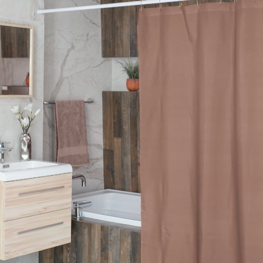 Mocha Mousse Solid Brown Douchegordijn