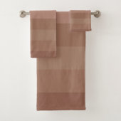 Mocha Mousse Stripes Bad Handdoek (Insitu)
