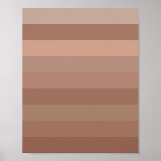 Mocha Mousse Stripes Poster (Voorkant)