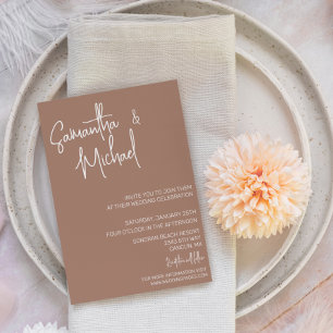 Mocha Mousse Trendy Eenvoudige Minimalistische Tro Kaart