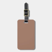 Mocha Mousse Trendy Elegante Effen Kleur Bagagelabel (Voorkant verticaal)