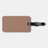 Mocha Mousse Trendy Elegante Effen Kleur Bagagelabel (Achterkant horizontaal)