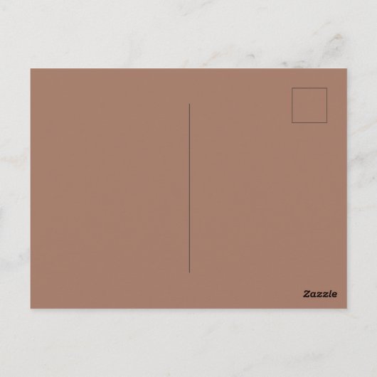Mocha Mousse Trendy Elegante Effen Kleur Briefkaart (Achterkant)
