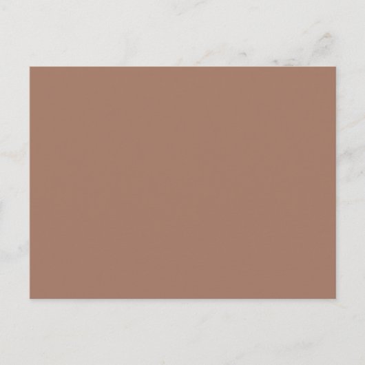 Mocha Mousse Trendy Elegante Effen Kleur Briefkaart (Voorkant)