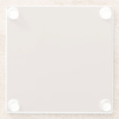 Mocha Mousse Trendy Elegante Effen Kleur  Glazen Onderzetter (Achterkant)