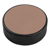 Mocha Mousse Trendy Elegante Effen Kleur Hockey Puck (3/4)