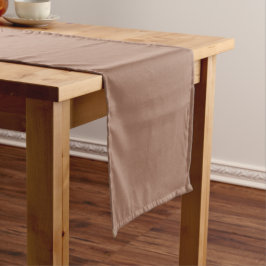 Mocha Mousse Trendy Elegante Effen Kleur Korte Tafelloper