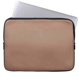 Mocha Mousse Trendy Elegante Effen Kleur Laptop Sleeve