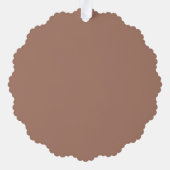 Mocha Mousse Trendy Elegante Effen Kleur Ornament Kaart (Achterkant)