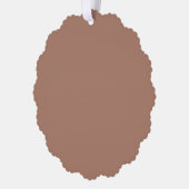 Mocha Mousse Trendy Elegante Effen Kleur Ornament Kaart (Links)