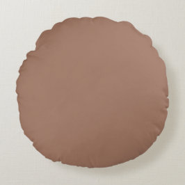 Mocha Mousse Trendy Elegante Effen Kleur Rond Kussen