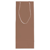 Mocha Mousse Trendy Elegante Effen Kleur Wijn Cadeautas (Achterkant)