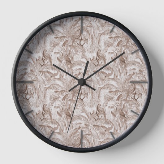 Mocha Mousse Tropische vogels en palmbladeren (Voorkant)